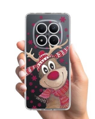 Etui do Xiaomi Redmi Note 15 Pro 5G przeźroczyste, silikonowe Flexi, Renifer