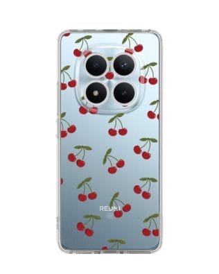 Etui do Xiaomi Redmi Note 15 4G przeźroczyste, silikonowe Flexi, Mini Patterns, Wiśnie