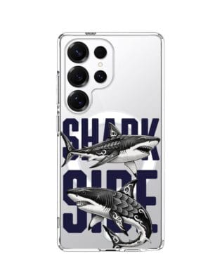 Etui do Samsung Galaxy S25 Ultra z MagSafe przeźroczyste, silikonowe Flexi, Summer Patterns, Shark side