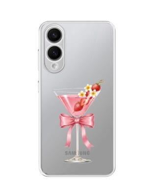 Etui do Samsung Galaxy S25 Edge przeźroczyste, silikonowe Flexi, Paradise, Strawberry Martini