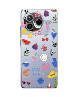 Etui do Xiaomi POCO F7 Pro przeźroczyste, silikonowe Flexi, Italian Summer, kolorowe wakacje