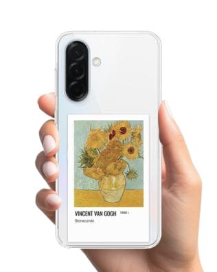 Etui do Samsung Galaxy A37 z MagSafe przeźroczyste, silikonowe Flexi, słoneczniki Van Gogh