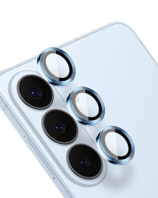 Metalowa osłona obiektywu aparatu ze szkła hartowanego 9H do Samsung Galaxy S26 Plus, 1 zestaw, niebieska
