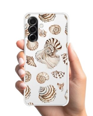 Etui do Samsung Galaxy A26 5G przeźroczyste, silikonowe Flexi, Summer Patterns, ozdobne muszle