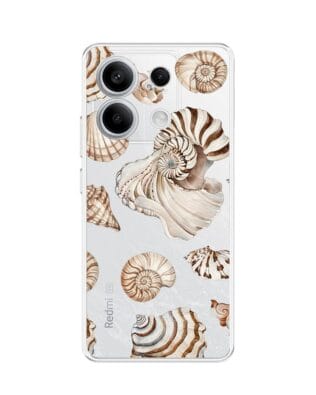 Etui do Xiaomi Redmi Note 13 Pro 5G przeźroczyste, silikonowe Flexi, Summer Patterns, ozdobne muszle