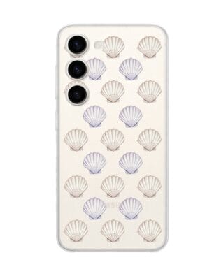 Etui do Samsung Galaxy S23 FE 5G przeźroczyste, silikonowe Flexi, Summer Patterns, pastelowe muszelki