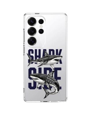 Etui do Samsung Galaxy S25 Ultra przeźroczyste, silikonowe Flexi, Summer Patterns, Shark side