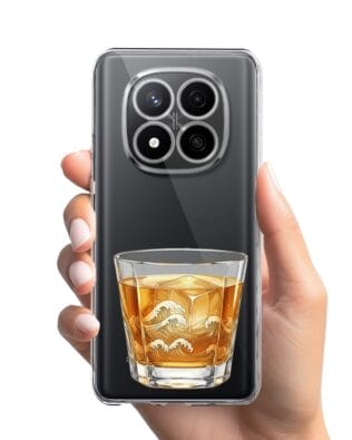 Etui do Xiaomi Redmi Note 14 Pro 4G przeźroczyste, silikonowe Flexi, Paradise, Whiskey on the rocks