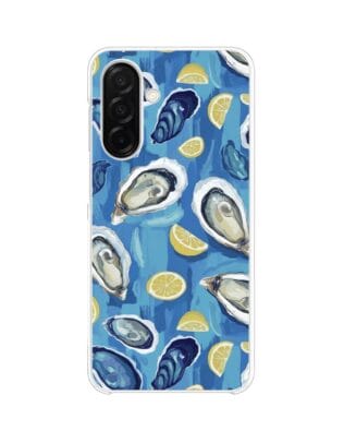 Etui do Samsung Galaxy A26 5G z MagSafe przeźroczyste, silikonowe Flexi, Summer Patterns, ostrygi z cytrynką