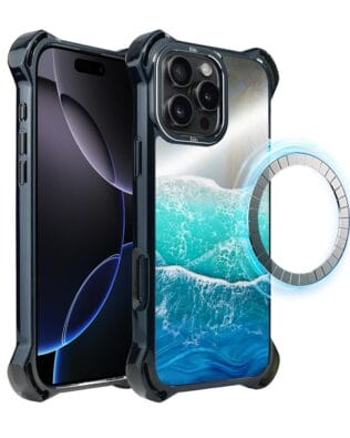 Etui do iPhone 16 Pro Max IBIZU DropGuard Ultra z MagSafe, Reflect, Szafirowy ocean