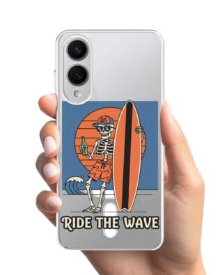 Etui do Samsung Galaxy S25 Edge z MagSafe przeźroczyste, silikonowe Flexi, Summer Patterns, Ride the wave