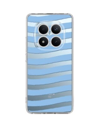 Etui do Xiaomi Redmi Note 15 5G przeźroczyste, silikonowe Flexi, Summer Patterns, niebieskie paski