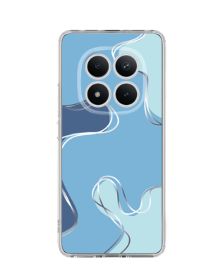 Etui do Xiaomi Redmi Note 15 5G przeźroczyste, silikonowe Flexi, Summer Patterns, niebieskie odcienie