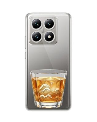 Etui do Xiaomi 14T przeźroczyste, silikonowe Flexi, Paradise, Whiskey on the rocks