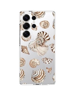 Etui do Samsung Galaxy S25 Ultra przeźroczyste, silikonowe Flexi, Summer Patterns, ozdobne muszle