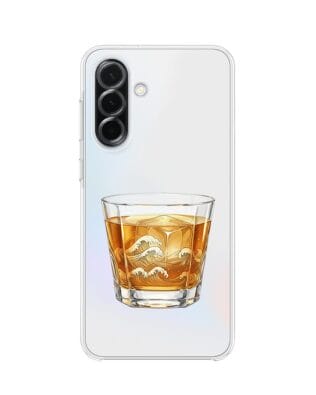 Etui do Samsung Galaxy A36 5G przeźroczyste, silikonowe Flexi, Paradise, Whiskey on the rocks