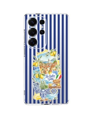 Etui do Samsung Galaxy S25 Ultra przeźroczyste, silikonowe Flexi, Italian Summer, Limoncello