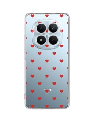 Etui do Xiaomi Redmi Note 15 Pro 4G przeźroczyste, silikonowe Flexi, Mini Patterns, Serduszka