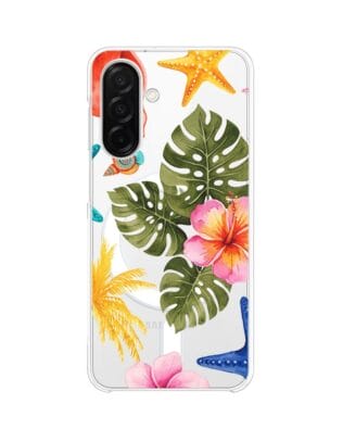 Etui do Samsung Galaxy A26 5G z MagSafe przeźroczyste, silikonowe Flexi, Summer Patterns, tropikalny wzór
