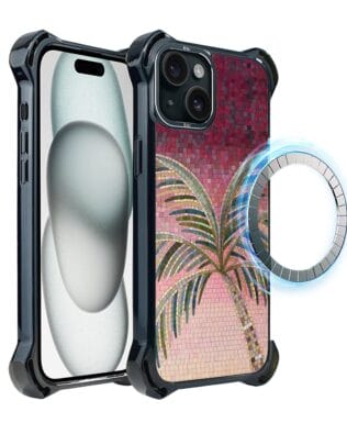 Etui do iPhone 15 Plus IBIZU DropGuard Ultra z MagSafe, Modern Classics, Kalabryjska palma