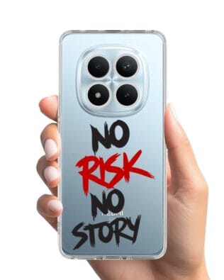 Etui do Xiaomi Redmi Note 15 Pro Plus 5G przeźroczyste, silikonowe Flexi, Positive Vibes, No Risk No Story