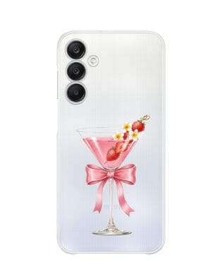 Etui do Samsung Galaxy A25 5G przeźroczyste, silikonowe Flexi, Paradise, Strawberry Martini