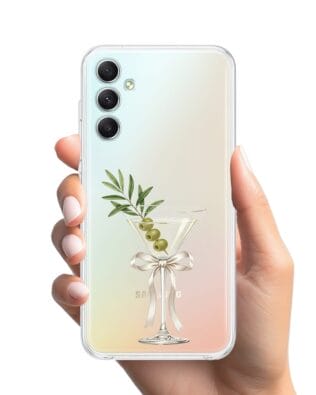 Etui do Samsung Galaxy A34 5G przeźroczyste, silikonowe Flexi, Paradise, Dry Martini