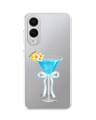 Etui do Samsung Galaxy S25 Edge przeźroczyste, silikonowe Flexi, Paradise, Blue Hawaii