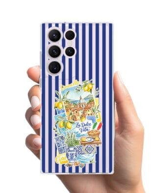 Etui do Samsung Galaxy S23 Ultra przeźroczyste, silikonowe Flexi, Italian Summer, Limoncello