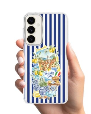 Etui do Samsung Galaxy S23 z MagSafe przeźroczyste, silikonowe Flexi, Italian Summer, Limoncello