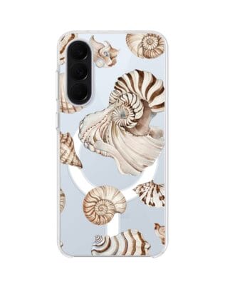Etui do Samsung Galaxy A57 z MagSafe przeźroczyste, silikonowe Flexi, Summer Patterns, ozdobne muszle