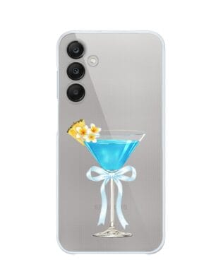 Etui do Samsung Galaxy M35 5G przeźroczyste, silikonowe Flexi, Paradise, Blue Hawaii