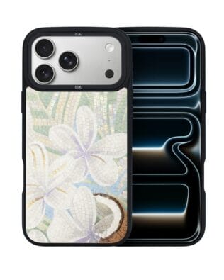 Etui do iPhone 17 Pro Max IBIZU DropGuard Matt z MagSafe, Modern Classics, Biała lilia