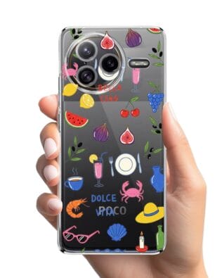 Etui do Xiaomi POCO F7 Ultra przeźroczyste, silikonowe Flexi, Italian Summer, kolorowe wakacje