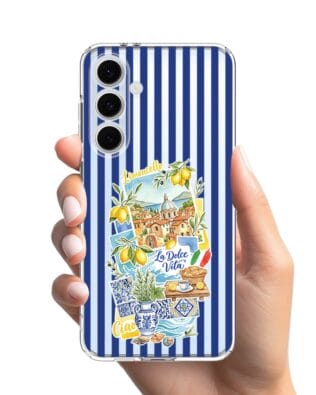Etui do Samsung Galaxy S24 FE przeźroczyste, silikonowe Flexi, Italian Summer, Limoncello