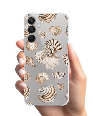 Etui do Samsung Galaxy M35 5G przeźroczyste, silikonowe Flexi, Summer Patterns, ozdobne muszle