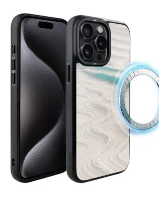 Etui do iPhone 15 Pro IBIZU DropGuard Matt z MagSafe, Amalfi, Koralowa plaża