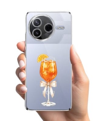 Etui do Xiaomi POCO F7 Pro przeźroczyste, silikonowe Flexi, Paradise, Aperol Spritz