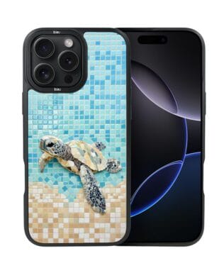 Etui do iPhone 16 Pro IBIZU DropGuard Matt z MagSafe, Modern Classics, Żółw Caretta