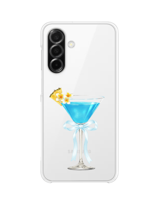 Etui do Samsung Galaxy A26 5G przeźroczyste, silikonowe Flexi, Paradise, Blue Hawaii