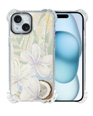 Etui do iPhone 15 IBIZU DropGuard Ultra z MagSafe, Modern Classics, Biała lilia