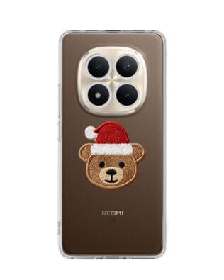Etui do Xiaomi Redmi Note 15 Pro Plus 5G przeźroczyste, silikonowe Flexi, Przytulne święta, Miś mikołajek