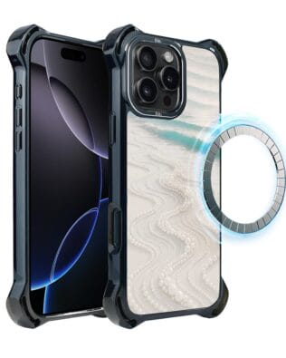 Etui do iPhone 16 Pro IBIZU DropGuard Ultra z MagSafe, Amalfi, Koralowa plaża