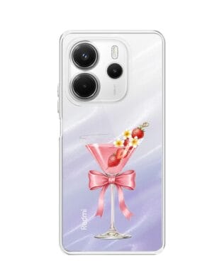 Etui do Xiaomi Redmi Note 14 4G przeźroczyste, silikonowe Flexi, Paradise, Strawberry Martini