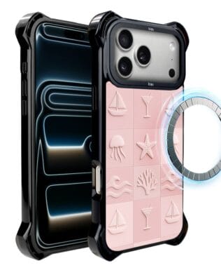 Etui do iPhone 17 Pro Max IBIZU DropGuard Ultra z MagSafe, Amalfi, Koralowy klub