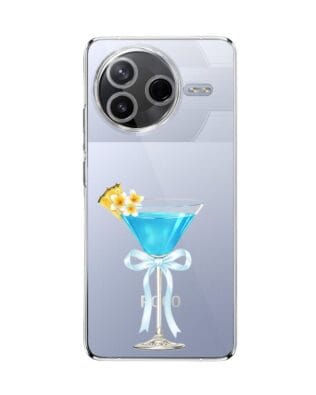 Etui do Xiaomi POCO F7 Pro przeźroczyste, silikonowe Flexi, Paradise, Blue Hawaii