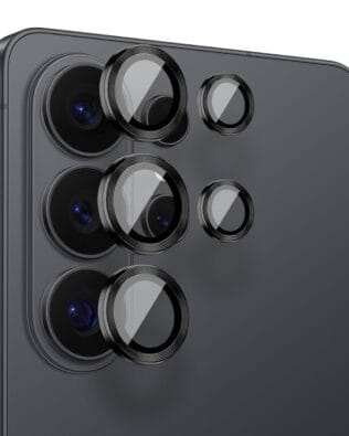 Metalowa osłona obiektywu aparatu ze szkła hartowanego 9H do Samsung Galaxy S26 Ultra, 1 zestaw, czarna
