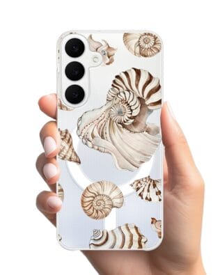 Etui do Samsung Galaxy A25 5G z MagSafe przeźroczyste, silikonowe Flexi, Summer Patterns, ozdobne muszle