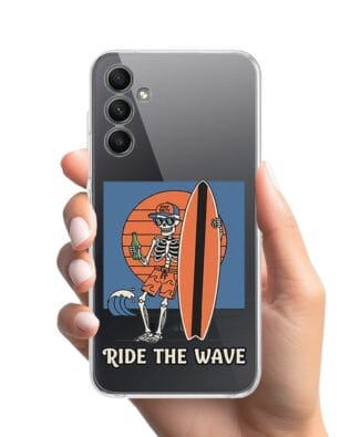 Etui do Samsung Galaxy A34 5G przeźroczyste, silikonowe Flexi, Summer Patterns, Ride the wave