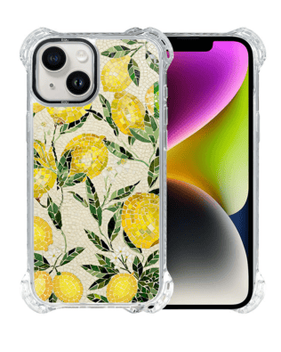 Etui do iPhone 14 Plus IBIZU DropGuard Ultra z MagSafe, Modern Classics, Cytrynowe gaje